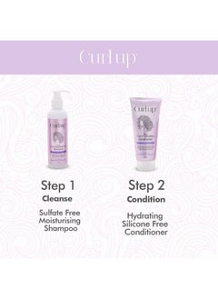 Curl Up Curl Up Hair Wash Combo with Curly Hair Shampoo And Conditioner - For Dry Frizzy, Wavy & Curly Hair - Sulphate Paraben And Silicone Free (Combo of 2)-400ml  - Image 3