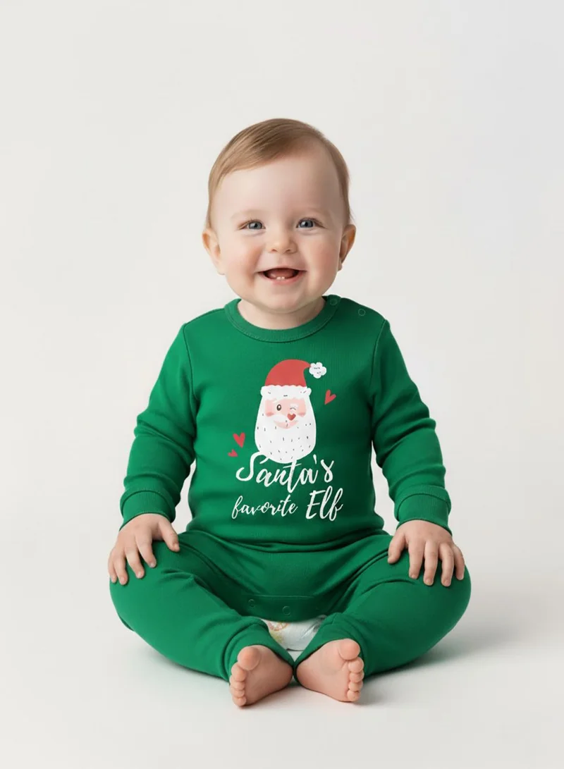 babyqlo Santa’s Favorite Elf Christmas Baby Romper