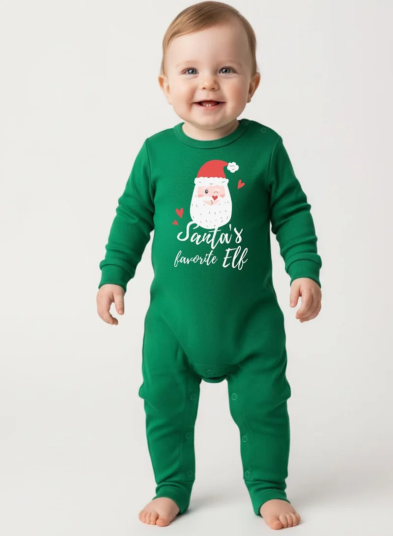 babyqlo Santa’s Favorite Elf Christmas Baby Romper