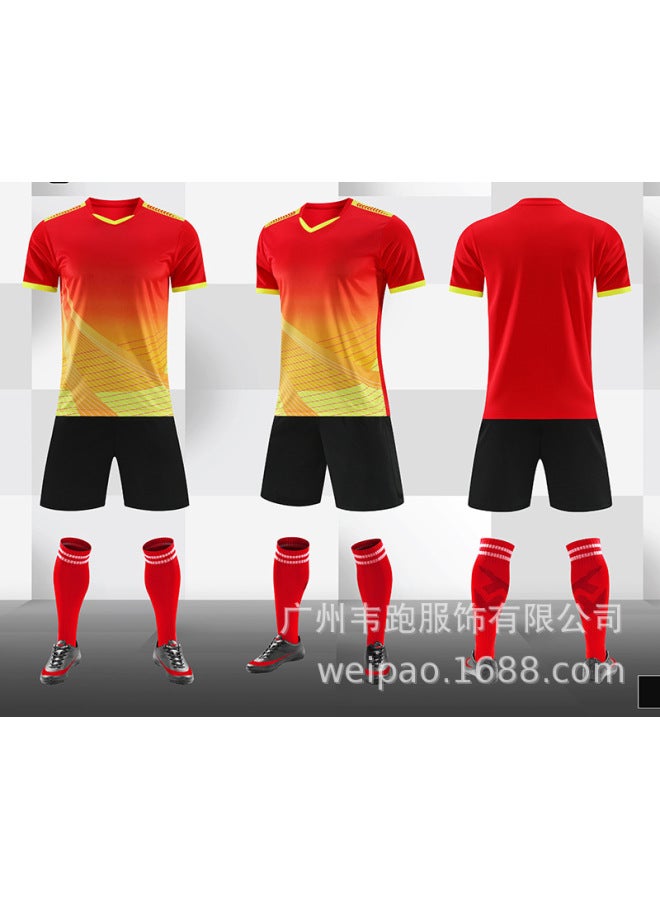 Red Short Sleeve Football Jersey - Image 1