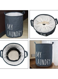 BLOOMING TIME Large Dirty Clothes Collapsible Canvas Bin Handle Laundry Hampers Basket  - Image 4