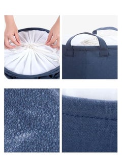 BLOOMING TIME Large Dirty Clothes Collapsible Canvas Bin Handle Laundry Hampers Basket  - Image 3