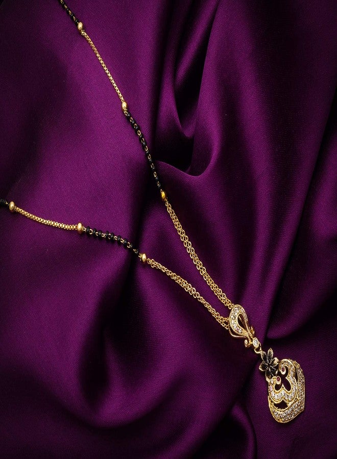 قلادة أديتا اليومية من الذهب المطلي والماس الأمريكي للنساء (ذهبي) (DT1957MS) - Image 2