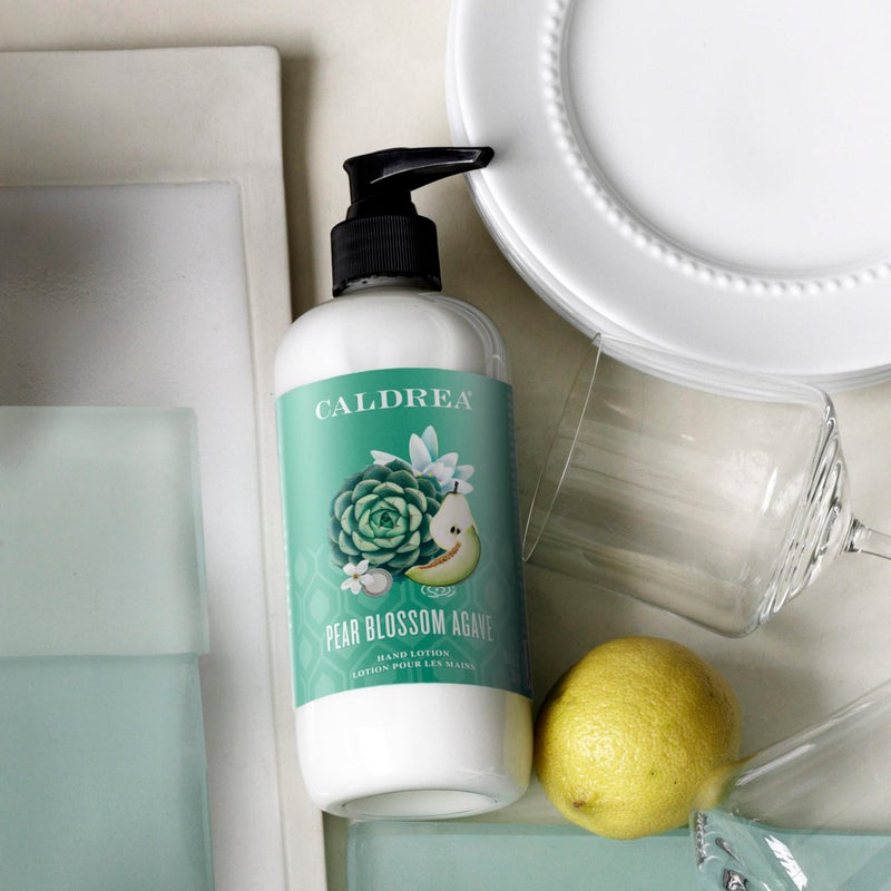 Caldrea Hand Lotion, For Dry Hands, Made with Shea Butter, Aloe Vera, and Glycerin and Other Thoughtfully Chosen Ingredients, Pear Blossom Agave Scent, 10.8 oz (Packaging May Vary) - Image 5