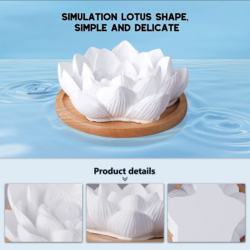 Suhatjia Passive Essential Oil Diffuser,Aromatherapy Passive Mini Ceramic Essential Oil Small Diffuser for Desk Office Home Gift (Lotus) - Image 2