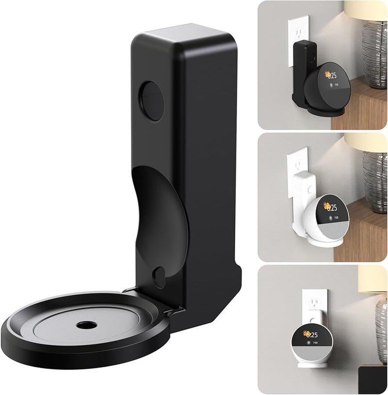 Black Wall Mounted Speaker Stand Adjustable Space Saving Display Dock - Image 1