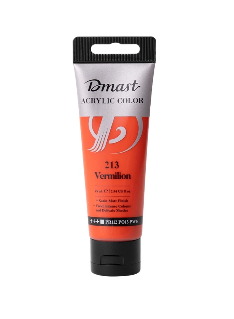 Dmast 1-Piece Acrylic Paint Tube 75ml Content Vermillion - Image 1