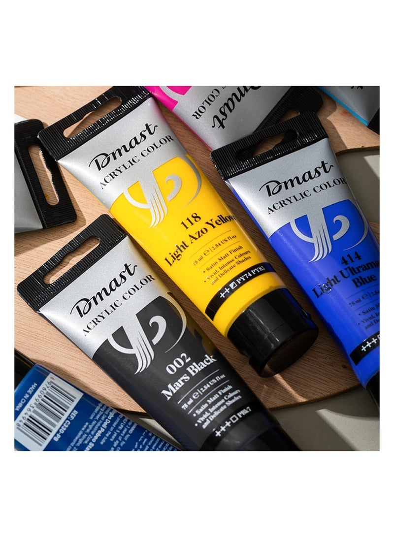 Dmast 1-Piece Acrylic Paint Tube 75ml Content Vermillion - Image 4
