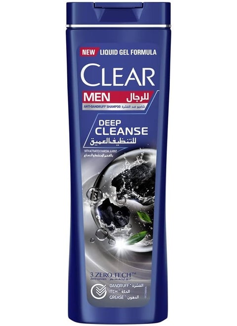 Clear Men Anti-Dandruff Shampoo with Activated Charcoal and Mint - 180Ml