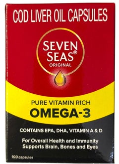 Seven Seas Cod liver Oil, Omega-3, 100 Capsules  - Image 1