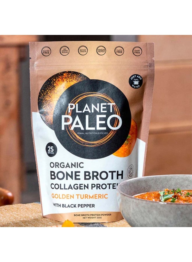 Planet Organic Planet Paleo Organic Bone Broth Collagen Protein Golden Turmeric With Black Pepper 225G, 25 Servings - Image 4