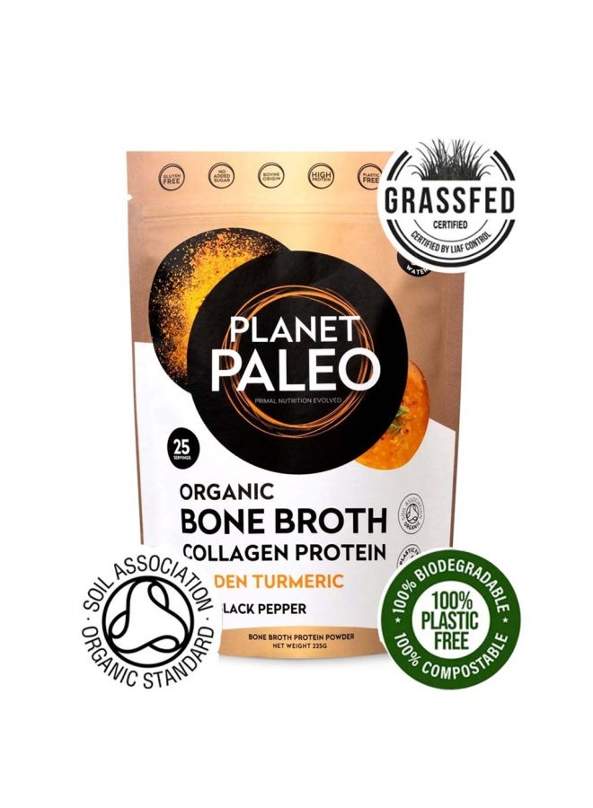 Planet Organic Planet Paleo Organic Bone Broth Collagen Protein Golden Turmeric With Black Pepper 225G, 25 Servings - Image 5
