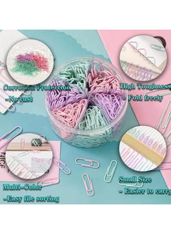 Oasisgalore 600 pcs 1.1" Medium Colored Paper Clips (28mm) - Ideal for Office Supplies and Organization  - Image 4