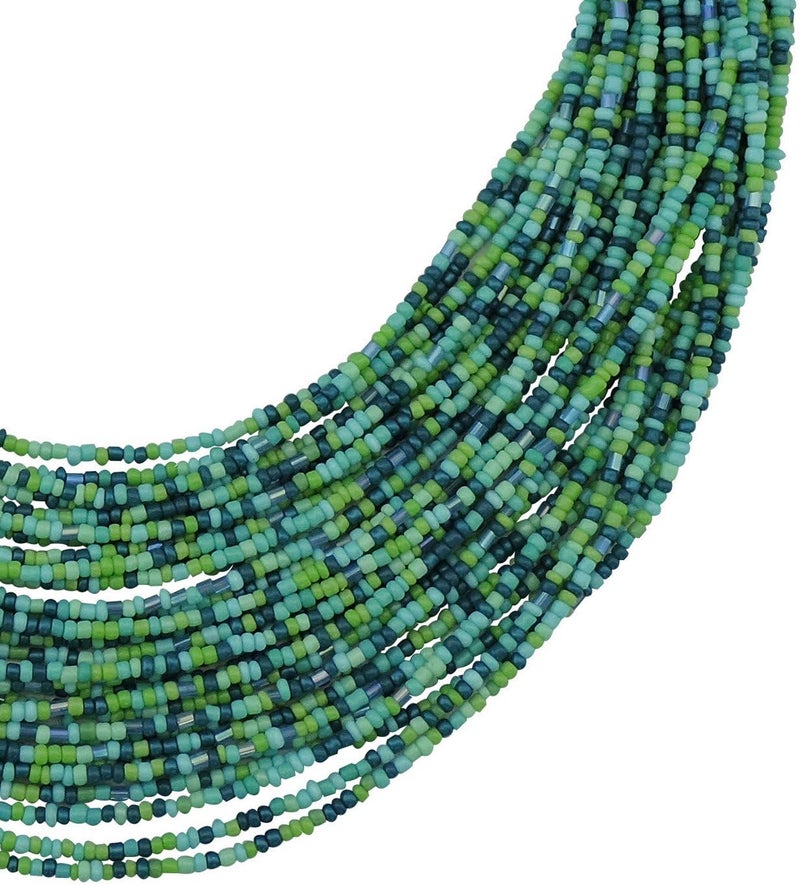 Bocar Multi Layer Chunky Bib Statement Seed Beads Cluster Collar Necklace for Women Gift (NK-10351) - Image 4