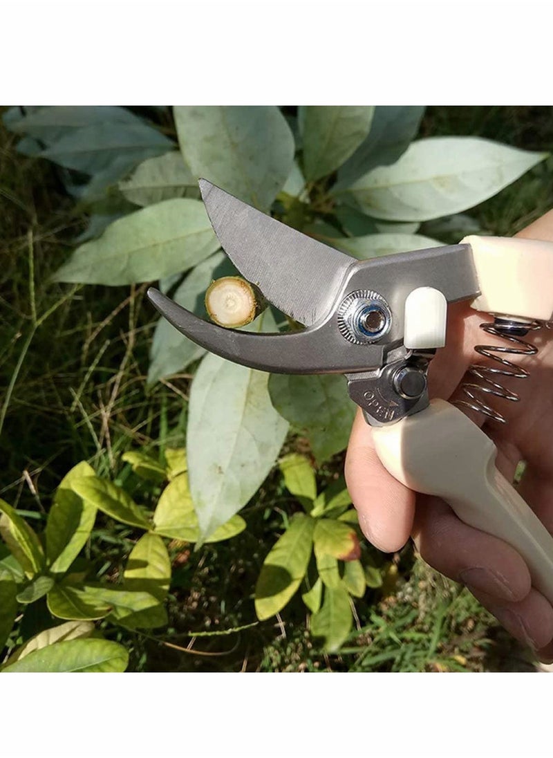 SYOSI - Professional Pruning Shears, Trimming Scissors - Curved Tip, Gardening Hand Pruner Pruning Shear with Spring - Image 1