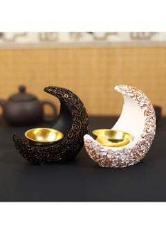 ba9ma Incense burner decorated with the Ramadan crescent, elegant crescent incense burner  - Image 1