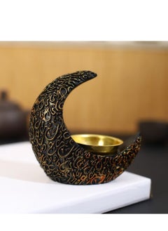 ba9ma Incense burner decorated with the Ramadan crescent, elegant crescent incense burner  - Image 2