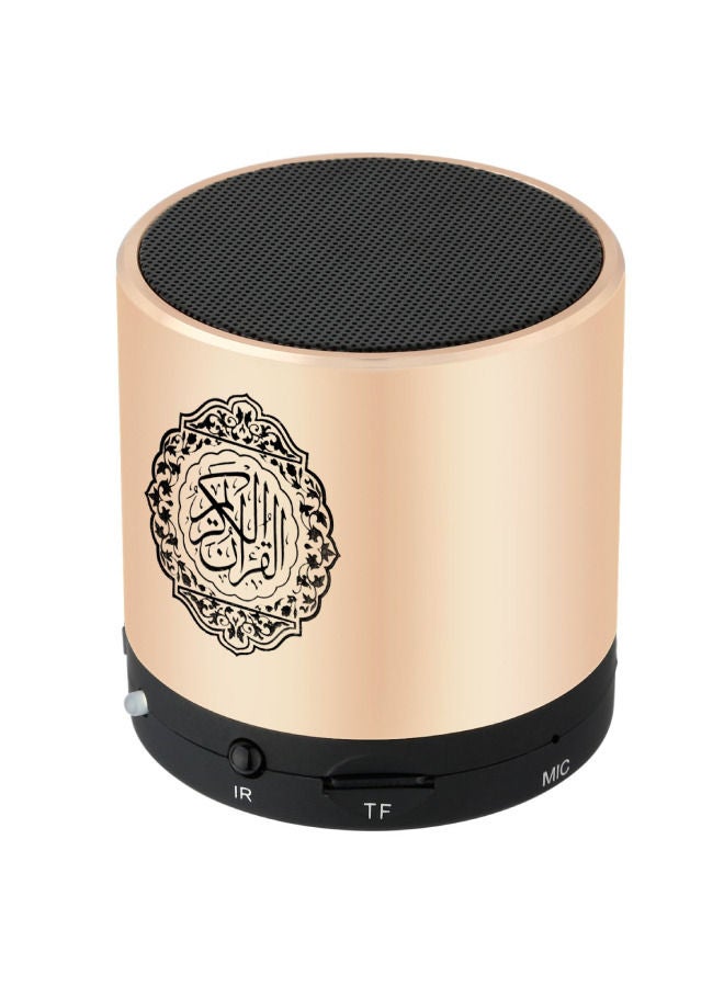 مكبر صوت للقرآن الكريم SQ200 بسعة 8 جيجابايت قابل لإعادة الشحن وجهاز تحكم عن بعد باللون الذهبي - Image 2