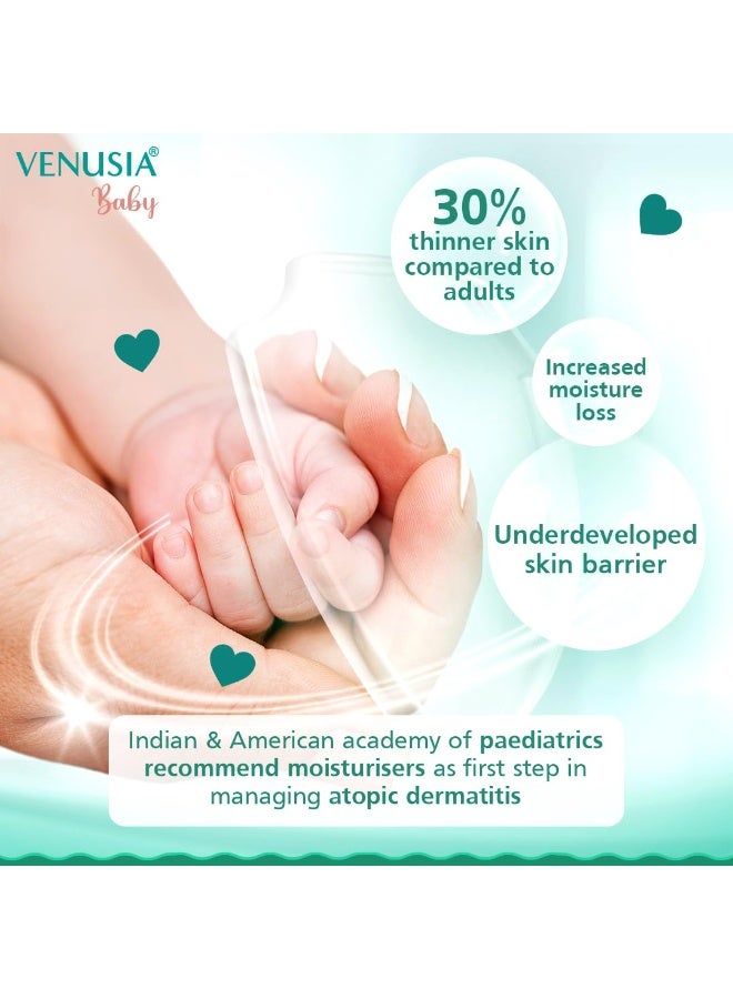 فينوسيا VENUSIA لوشن الترطيب المكثف للأطفال من د. ريدي | آمن، مرطب ولطيف | يحتوي على مكونات مفيدة مثل زبدة الشيا، الصبار، الكاكاو وزبدة المانجو | يهدئ بشرة الطفل | 300 غرام - Image 2