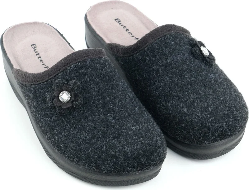 جيزر Butterfly Women's Winter Felt Comfortable Sole Home Garden Slippers