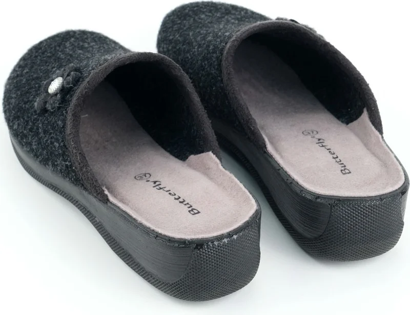 جيزر Butterfly Women's Winter Felt Comfortable Sole Home Garden Slippers
