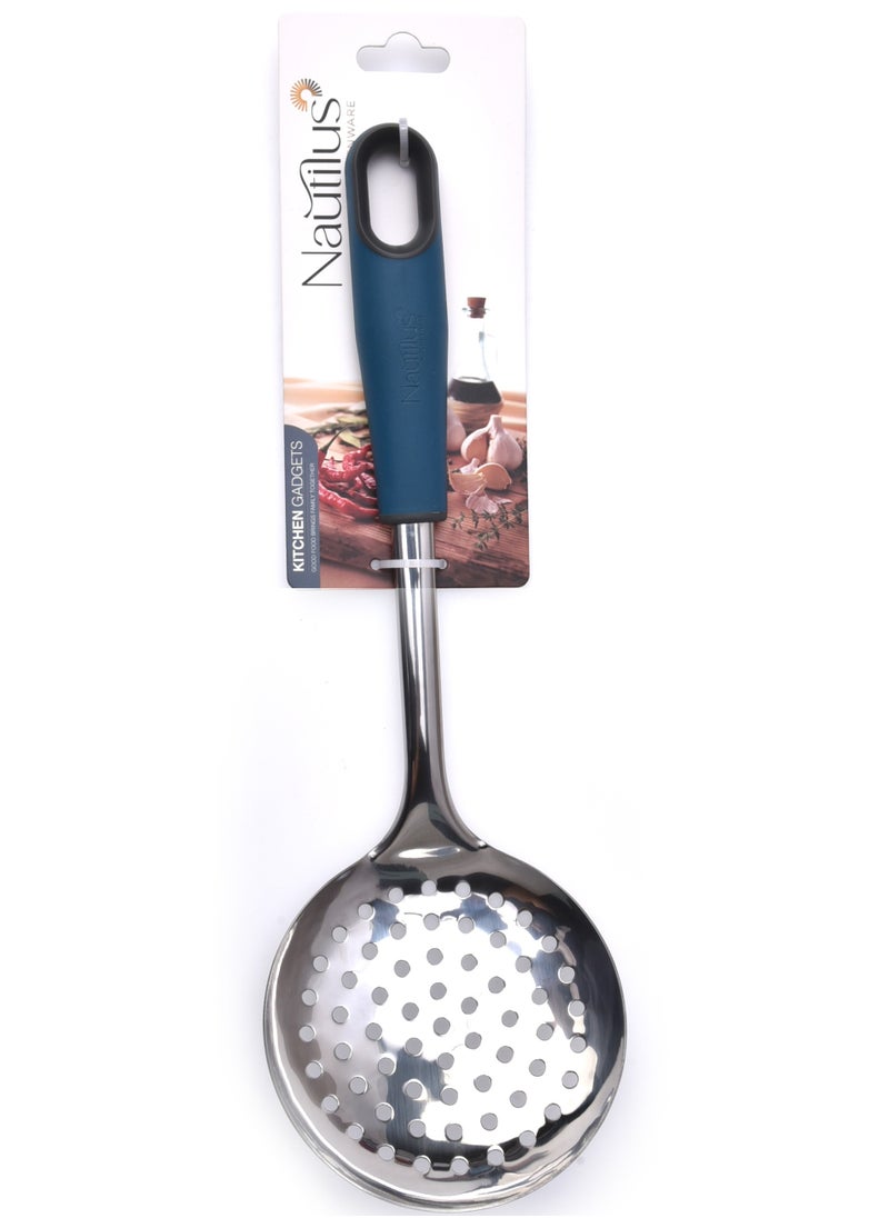 nautilus - Nautilus Soft Touch Handle SS Skimmer Blue/Silver Color 32.2X11X5.8 Cm - Image 1