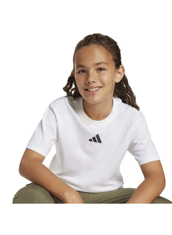 adidas J Sl Tee 160 White Training T-Shirts For Junior 7-8Y