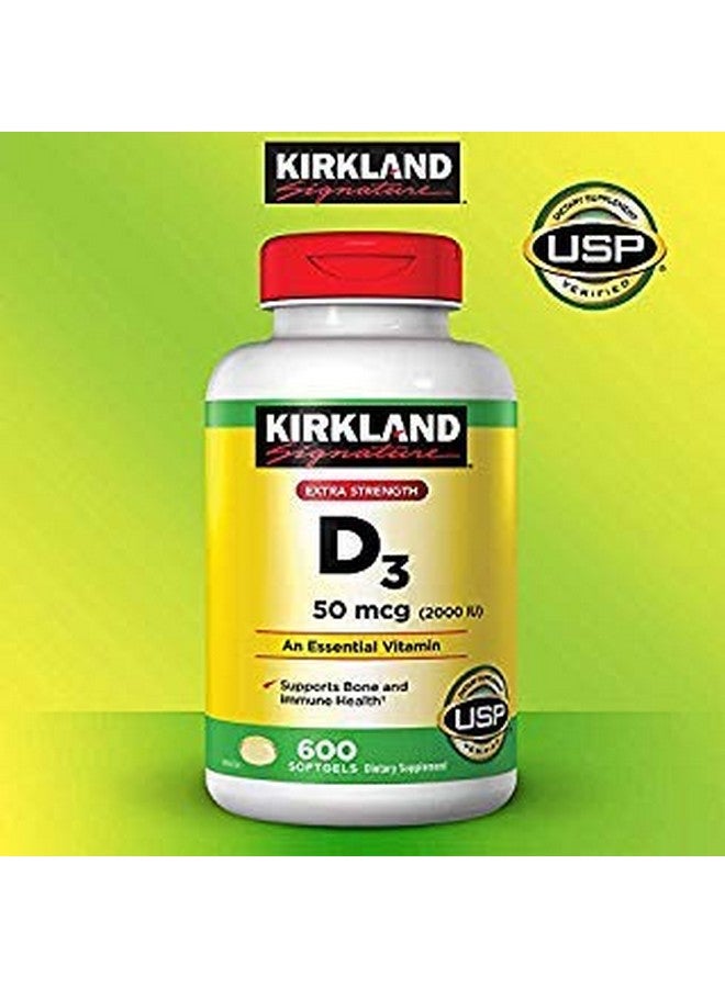 Kirkland Kirkland Signature Expect More Extra Strength D3 50 mcg, 600 Softgels 