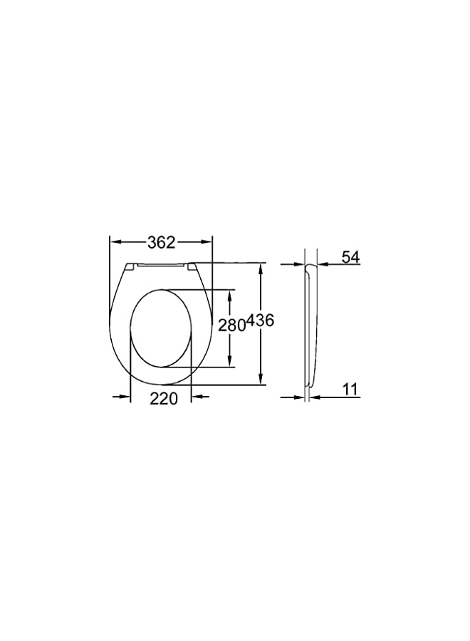 The Bros Bathroom Fixtures, WC Seat with Soft Close and Quick Release Functions - Bau Ceramic Collection, 39493000 - Image 2