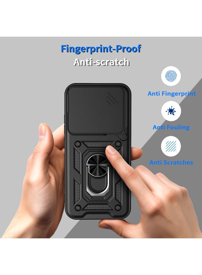 general Case for Vivo V70, Shockproof PC + TPU Mobile Phone Case, Premium Silicone, Scratch-Resistant, Military Grade Protective Case with Magnetic Ring Stand and Camera Cover - Image 5