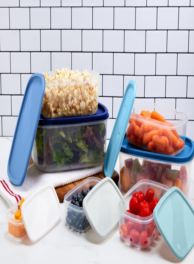 Core Kitchen 14 Piece Rectangular Food Storage Bowl Set - Blue Ombre - Image 5