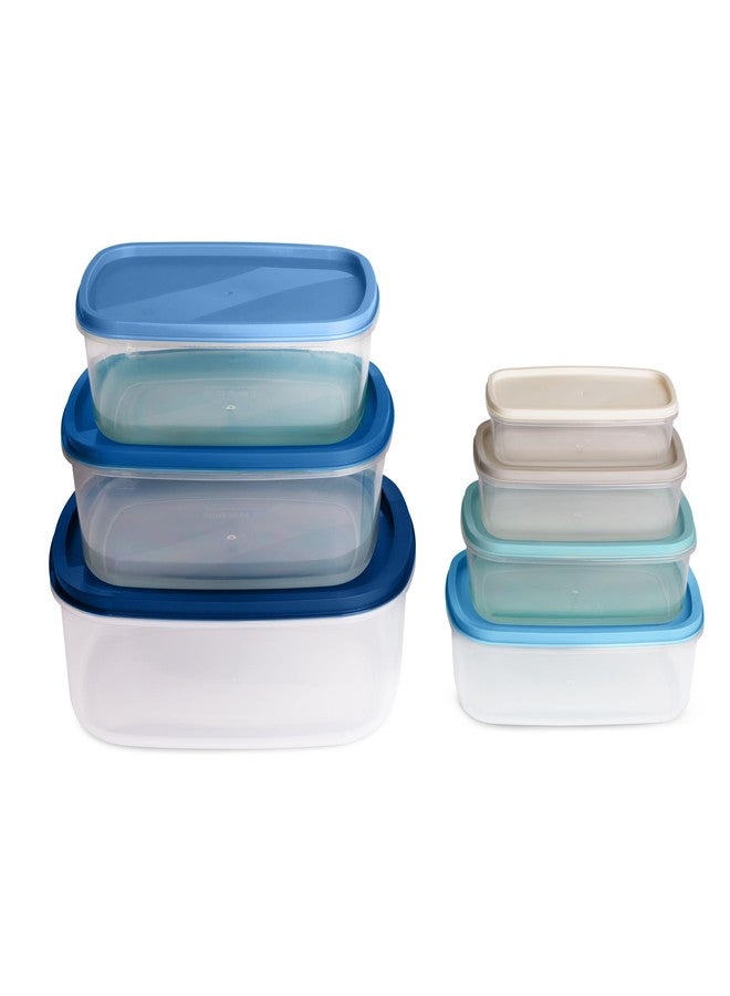 Core Kitchen 14 Piece Rectangular Food Storage Bowl Set - Blue Ombre - Image 1
