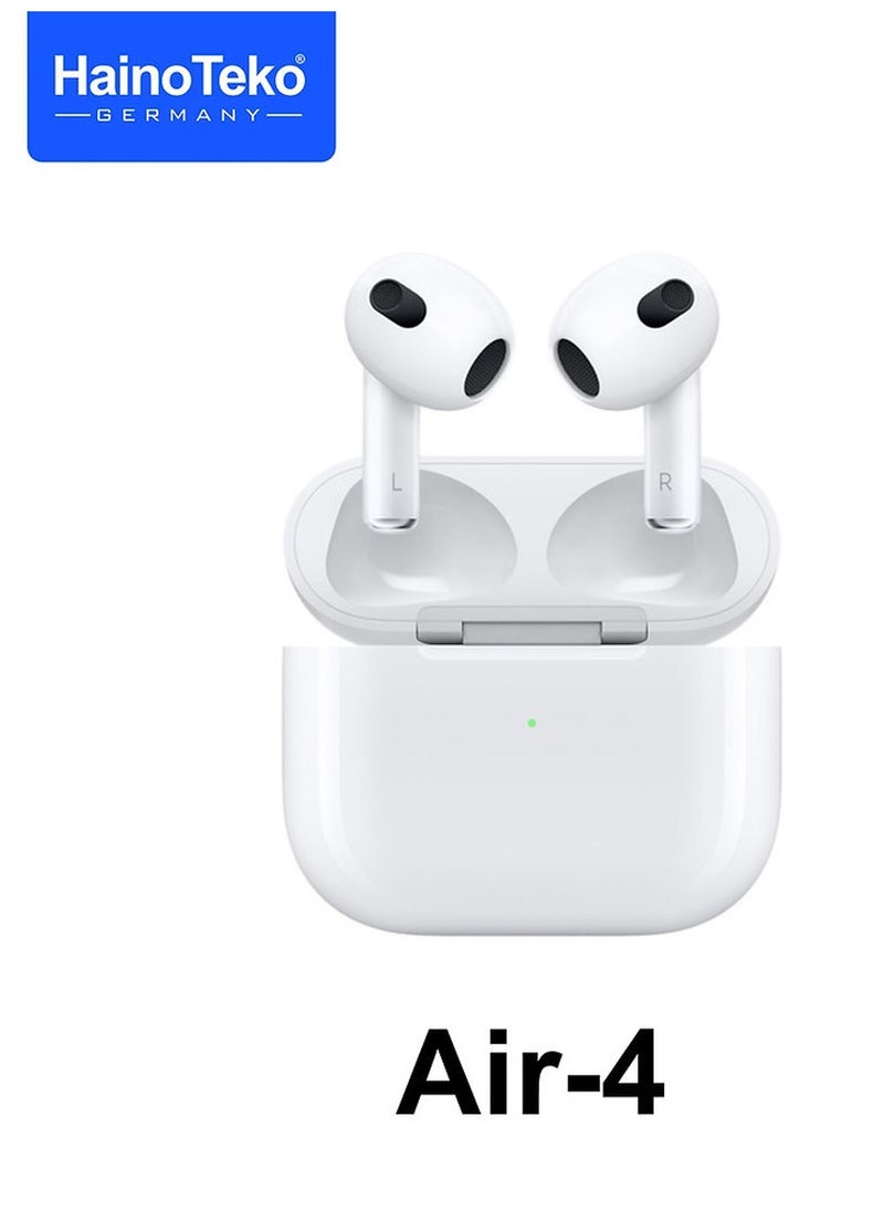 Haino Teko - Haino Teko Germany Air4 Wireless Bluetooth Earphone With High Bass Sound Quality and Multifunctional Touch Control Compatible With iPhones White - Image 1