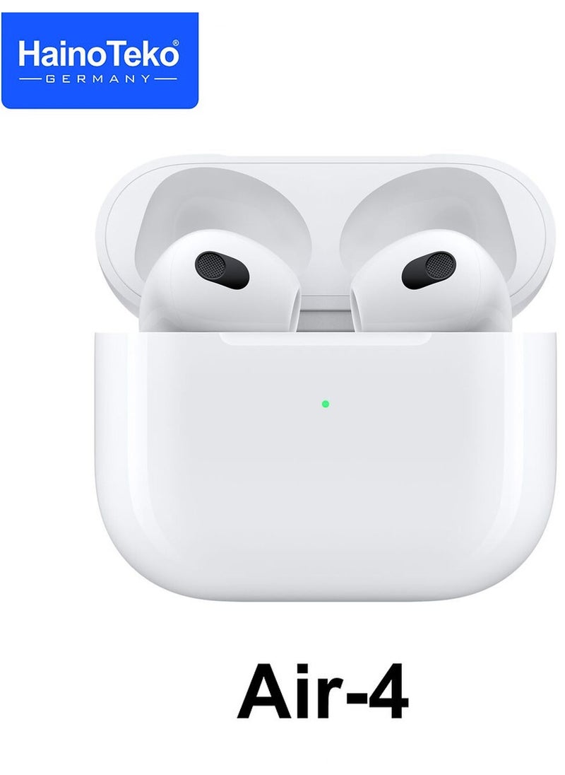 Haino Teko - Haino Teko Germany Air4 Wireless Bluetooth Earphone With High Bass Sound Quality and Multifunctional Touch Control Compatible With iPhones White - Image 1