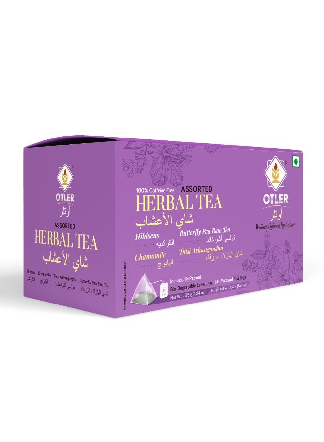 Otler ASSORTED HERBAL FLOWER 20 TEA BAGS BOX - Image 2