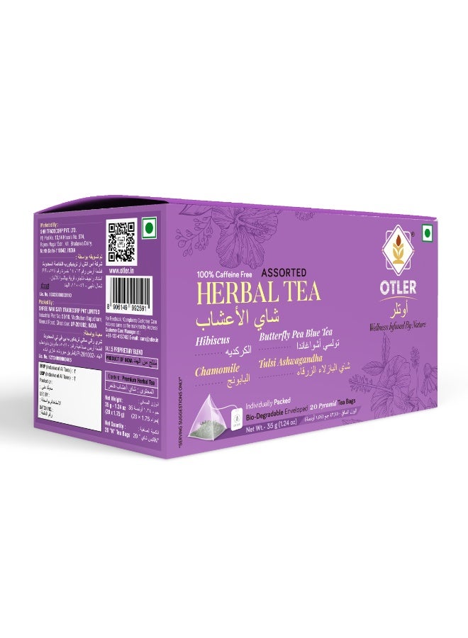 Otler ASSORTED HERBAL FLOWER 20 TEA BAGS BOX - Image 3