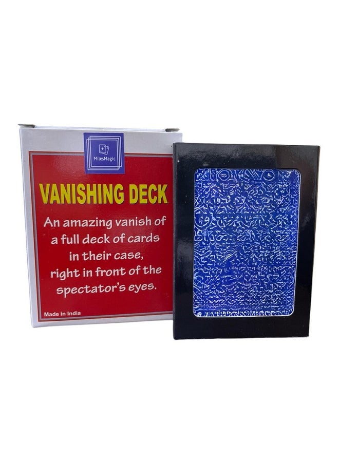 MilesMagic - Magician'S Vanishing Deck Disappearing Appearing Gimmick Cards Case Easy To Learn Mentalism And Baffling Illusion Close Up Magic Trick (Blue Back) - Image 1