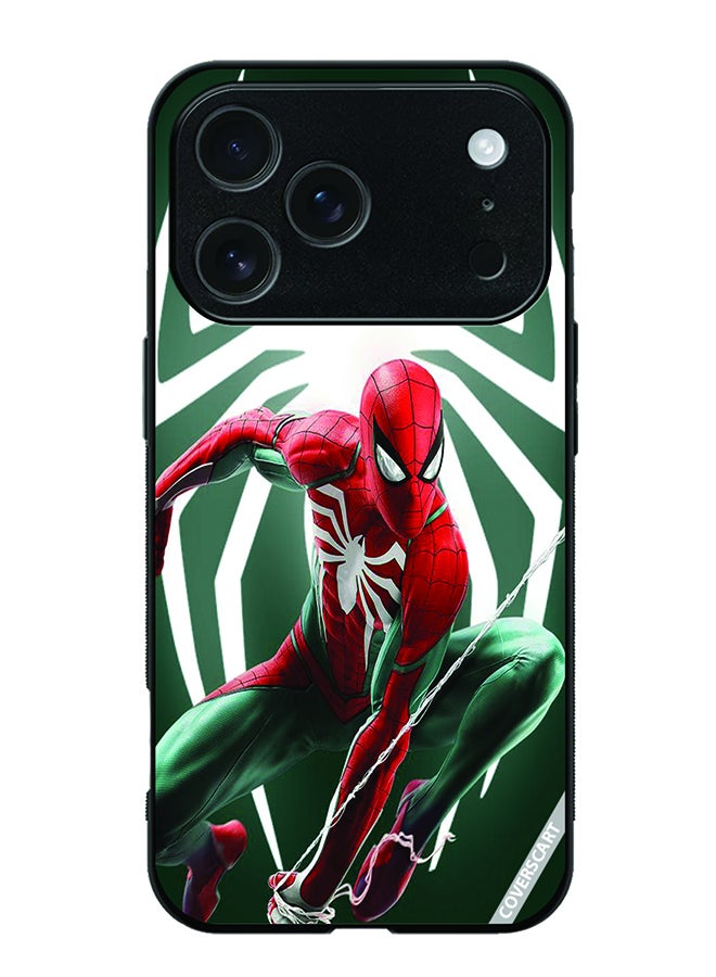 Protective Case Cover For Apple iPhone 17 Pro Max Spiderman Design Multicolour