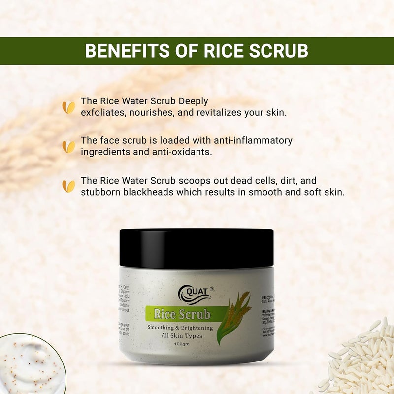 Quat Rice Water Face Scrub 100gm - Image 4