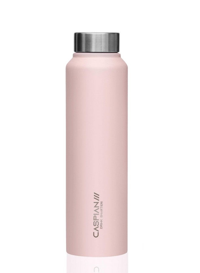 CASPIAN /// Astra Stainless Steel Water Bottle 1 Ltr (Litre) For Fridge, Home, Office, School, Gym-Ideal For Adults, Men, Women, Kids, Boys, Girls-1000Ml Leakproof, Rust Free, Eco-Friendly, Light Pink - Image 1