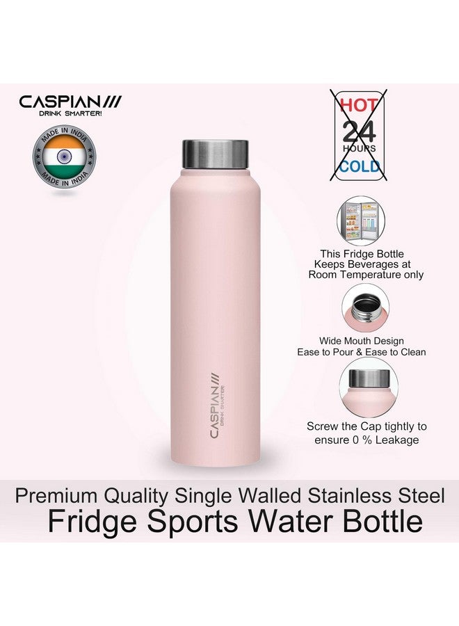 CASPIAN /// Astra Stainless Steel Water Bottle 1 Ltr (Litre) For Fridge, Home, Office, School, Gym-Ideal For Adults, Men, Women, Kids, Boys, Girls-1000Ml Leakproof, Rust Free, Eco-Friendly, Light Pink - Image 3