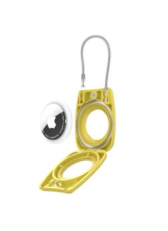 Applicable To Apple Airtag Protective Case Apple Tracker Airtag Waterproof Rope Safety Lock Protective Case-Color:Yellow-Applicable Model:AirTAag