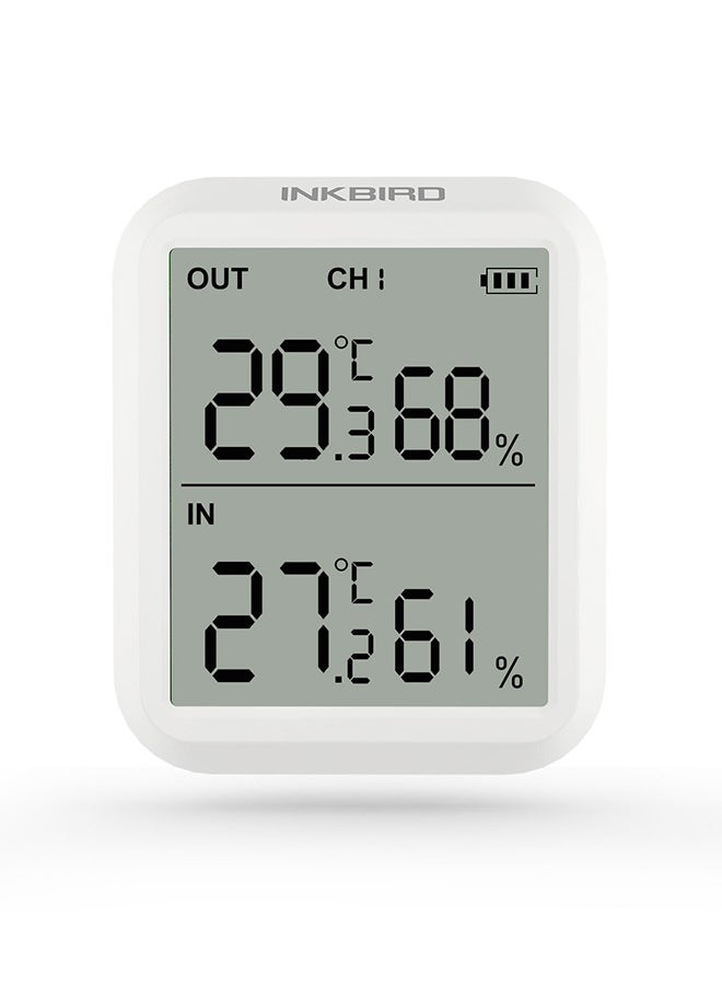 INKBIRD - INKBIRD ITH-20R Digital Thermometer Hygrometer Indoors Outdoors Wireless Receiver Thermometer Humidity Gauge with Accurate Temperature Humidity Display Monitor ONE Receiver THREE Transmitter - Image 1