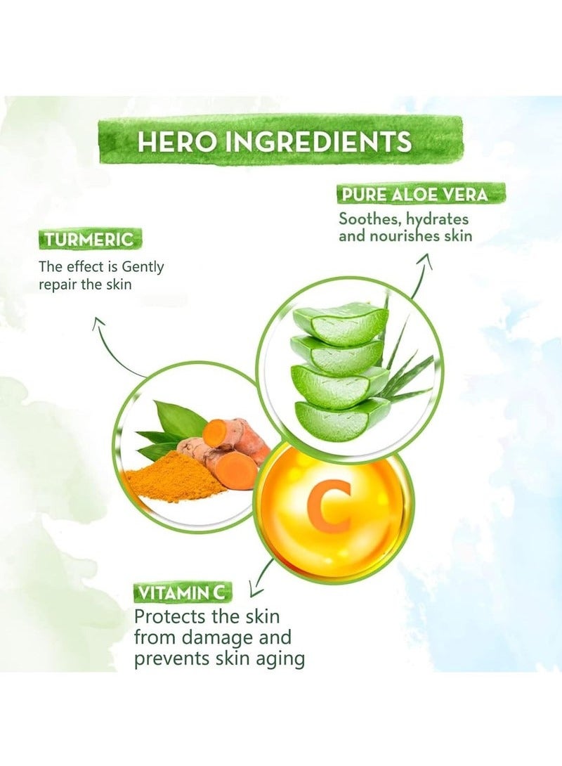 ATRJSZ 50 Pcs Turmeric Kojic Acid Cleansing Pads for Dark Spots, VC and Aloe Barbadensis Leaf Extract Helps Deep Nourishing Skin, Balance Skin Water, Remove Exfoliation and Dirt From the Skin - Image 2