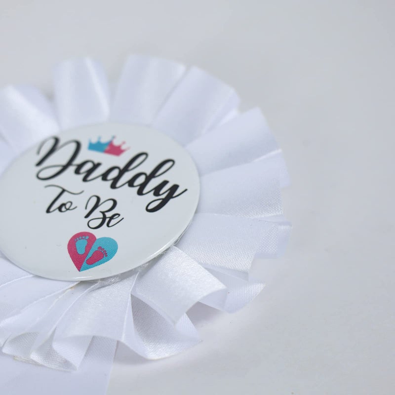 PATICARRY HAPPYLAND Gender Reveal Decorations Sash and Tinplate Badge Mommy to Be and Daddy to Be Baby Shower - Image 3