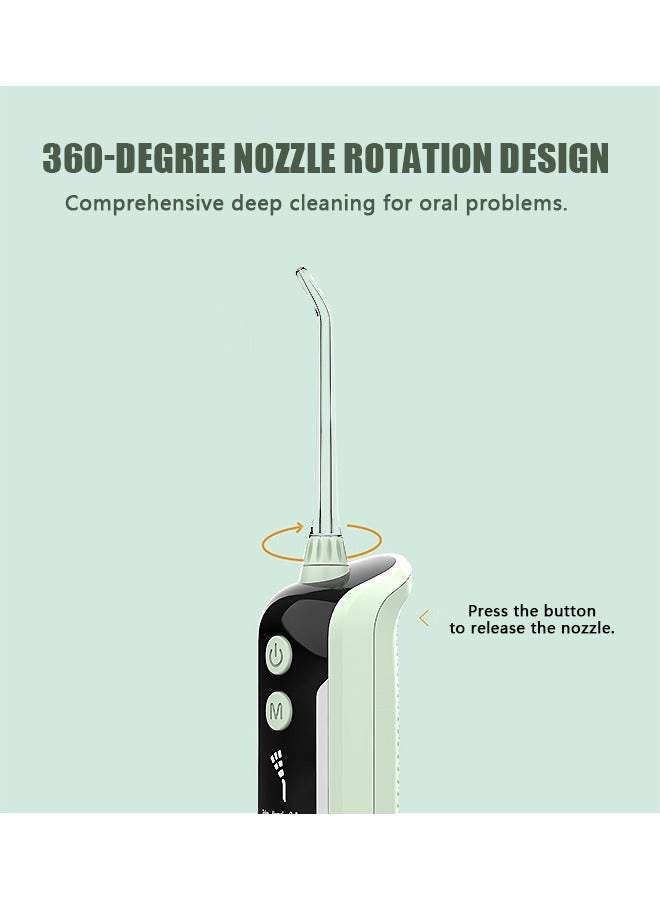 Beyond Water Dental Flosser Teeth, Portable Cordless Oral Irrigator with 5 Jet Tips, PX7 Waterproof Electric Waterflosser Flossing Machine (Green) - Image 3