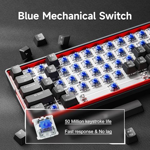 KEMOVE K61SE Gaming Mechanical Keyboard, 60 Percent Wired RGB Backlit N-Key Rollover Compact Mini 61 Keys Keyboard for PC Laptop, Blue Switch - Image 3