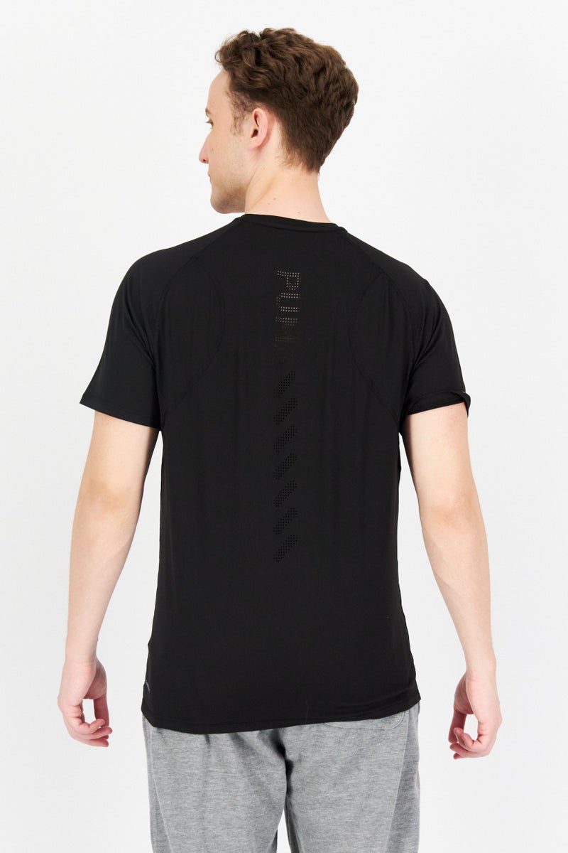 PUMA Men Sportswear Fit Brand Logo Running T Shirt, Black - Image 2