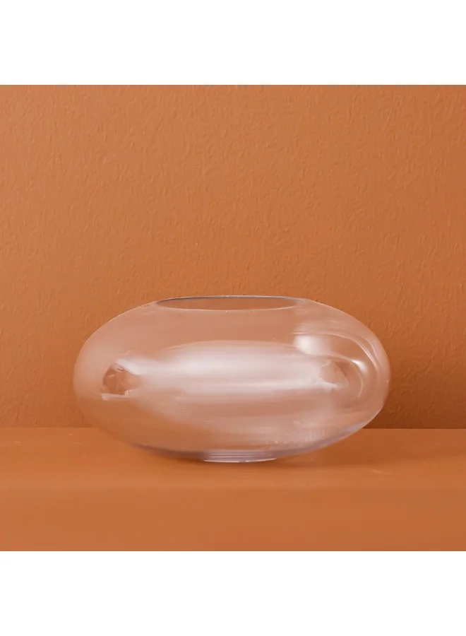 DANUBE HOME Danube Home Vetro Flat Clear Glass Bowl - 29X14Cm Multi Color Decorative Home Accessory Elegant Centerpiece For Living Room Stylish Glass Bowl For Home Decor Perfect Gift Idea