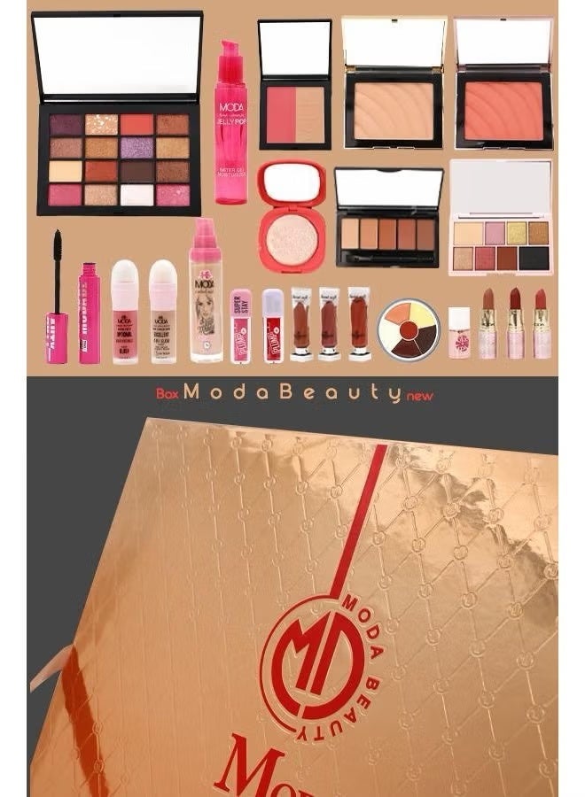 MODABEAUTY Moda New York Press Makeup Kit – Complete Set for Eyes and Lips - Image 3